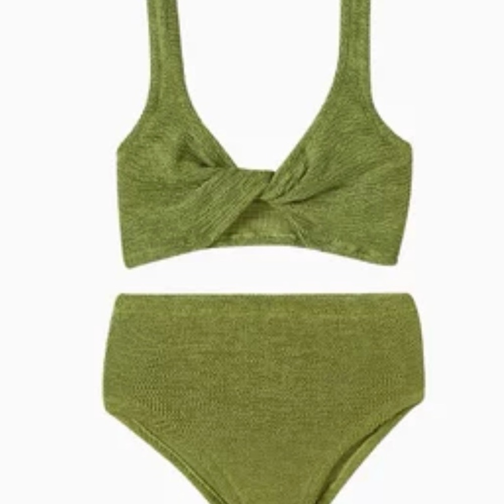 Hunza G Jamie Bikini in Metallic Moss